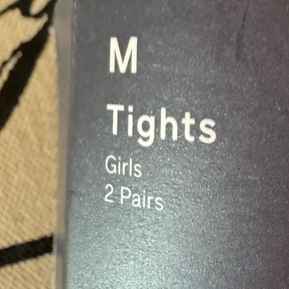 Gap Kids Tights 2 Pack White and Black Cotton Tights Size Medium NWT